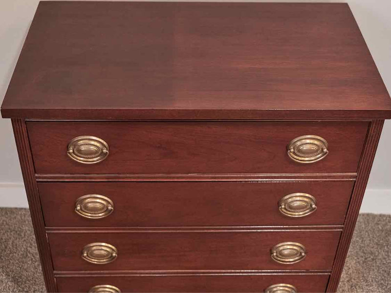 Mahogany Four Drawer Nightstand