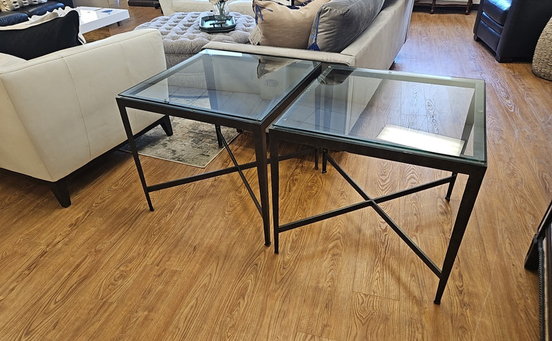 Glass Topped Side Table