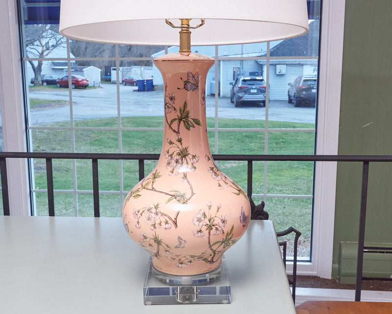 Porcelain Cherry Blossoms Table Lamp