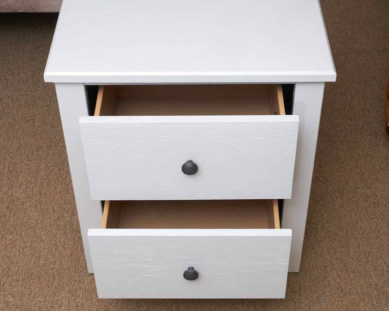 Vaughan Bassett White Finish Fundamentals 2 Drawer  Nightstand