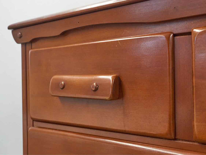 Rock Maple 6 Drawer Chest with Wood Pulls