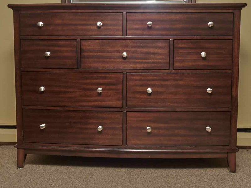 Aspen Home Espresso Finish 9 Drawer  DresserWith Chrome Knobs  & Mirror