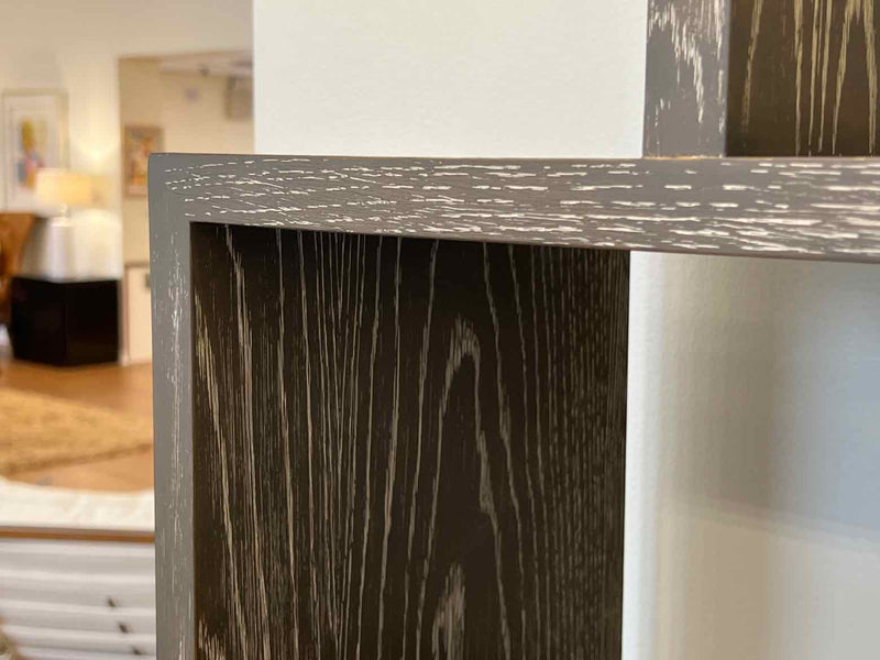 Stacked Weathered Grey Oak Bookcase