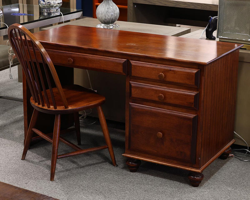 BB kids Birch Desk with Cherry Stain & Windsor Side chair