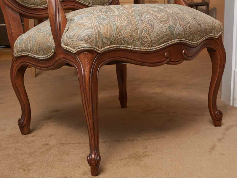 Ethan Allen French Country In Paisley Design Upholstery Chair