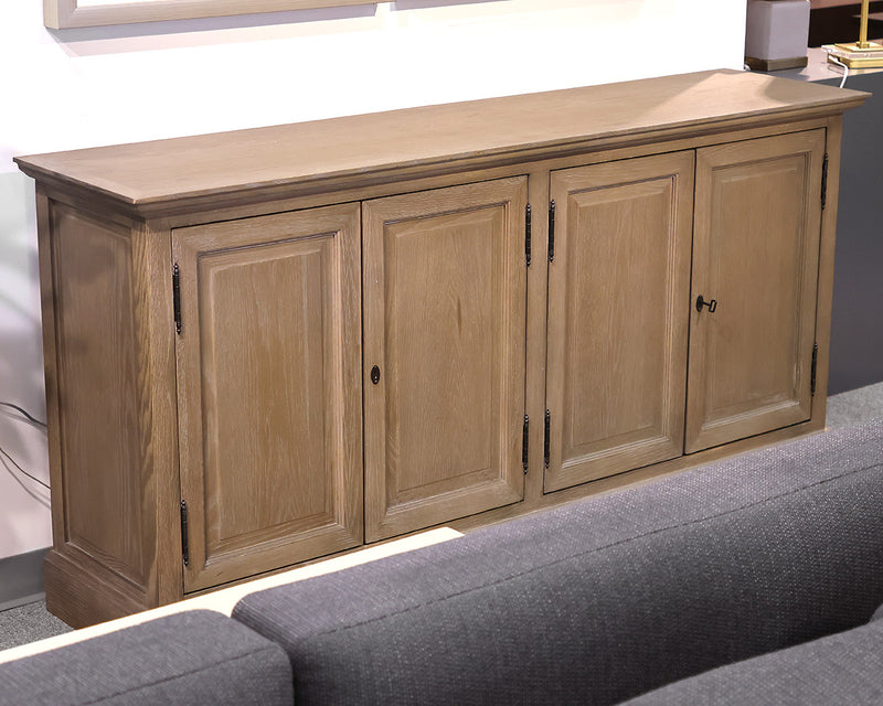 RH French 4-Door 72" Sideboard in Grey Drifted Oak Finish