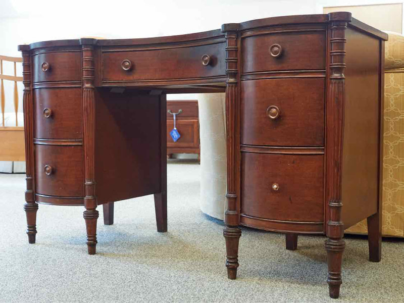 Mahogany Vanity W/ Fluted Legs