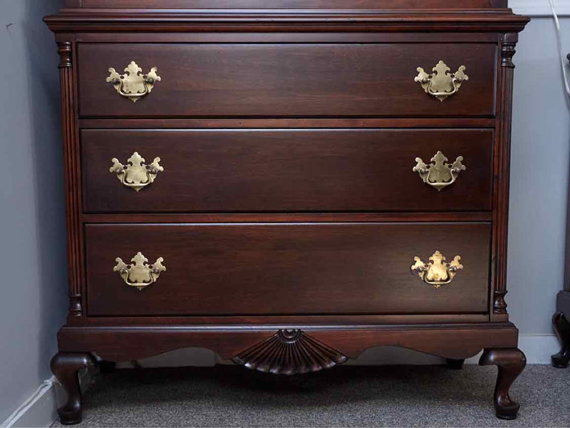 Solid Mahogany Chest With Brass Batwing Hardware