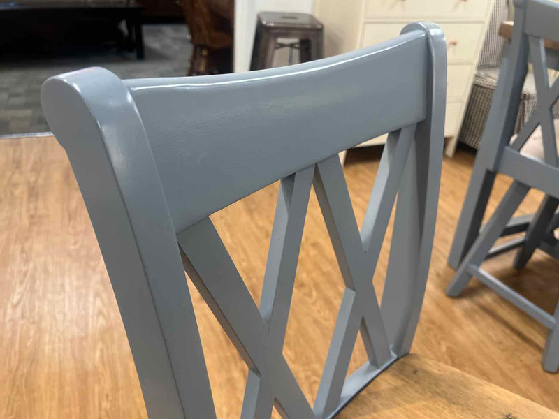 Slate Blue Kitchen Island w/ 4 Matching Stools