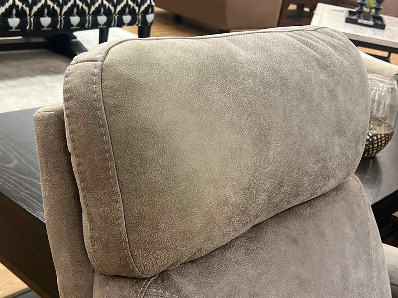 Grey Microsuede Power Recliner