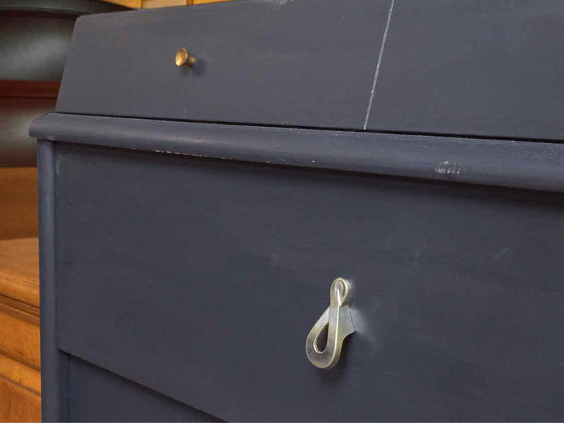 Tall Chest 5 Drawer In 'Blueberry Blue Finish