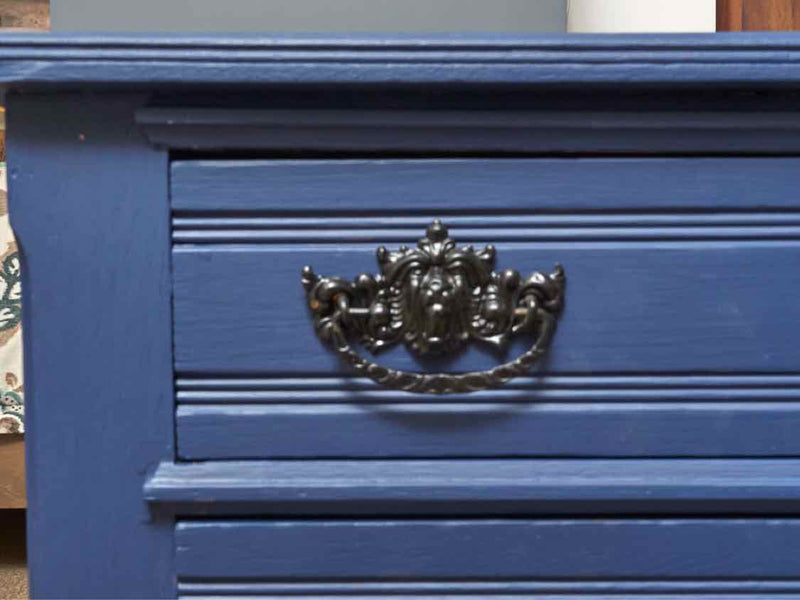 'Delhinium Blue' Finish Oak Dresser/ Dressing Table with 3 Drawers