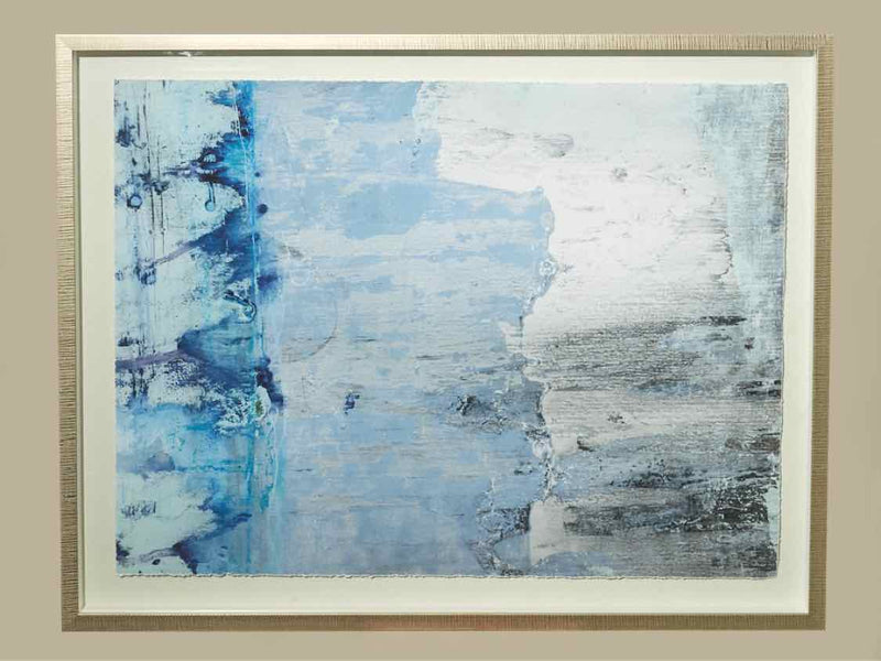 Austin Allen James 'Rainstorm' Floating Print In Textured Sliver Frame