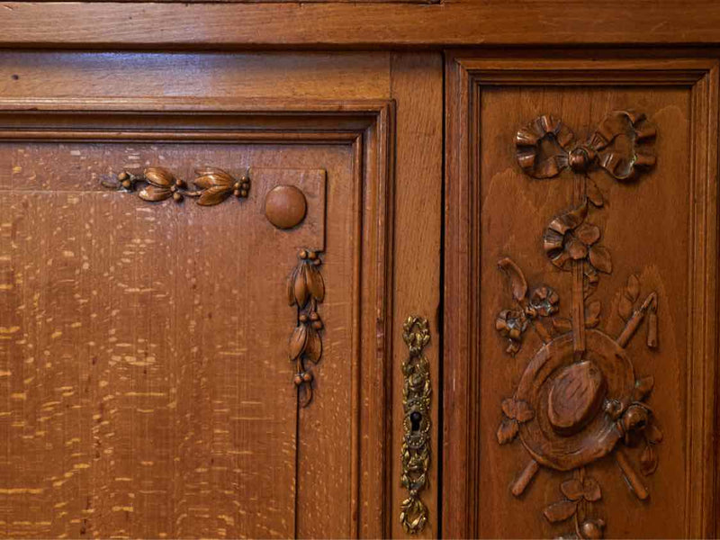 Antique Maple Sideboard W/ Marble Top