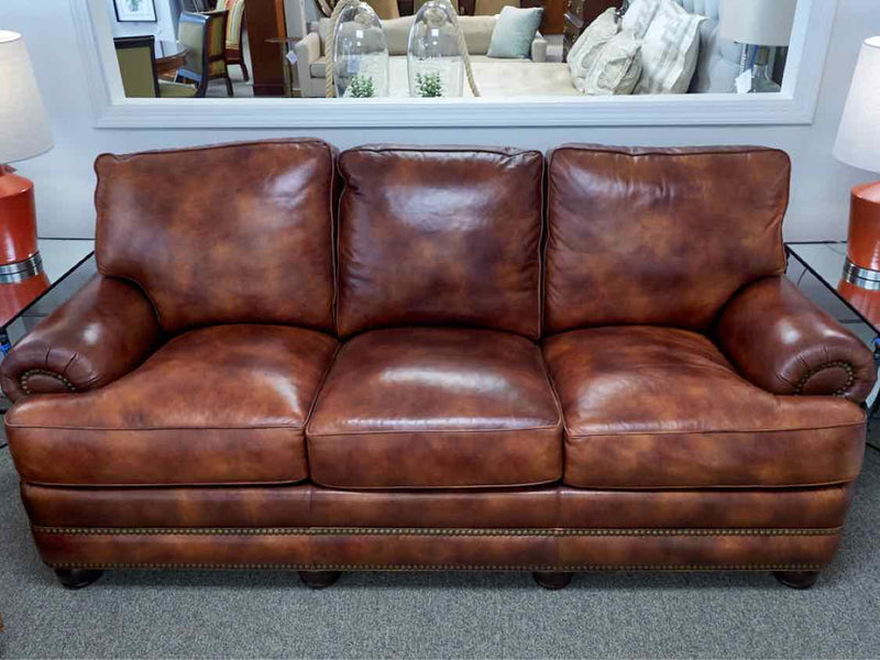 Hancock and Moore Cognac Sauvage Sofa