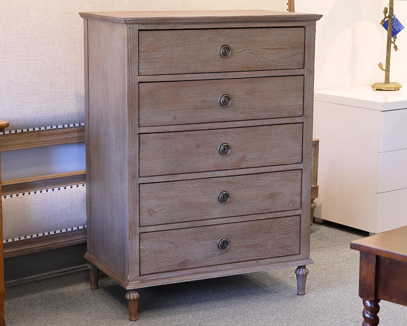 Restoration Hardware 'Maison' 5 Drawer Chest in Antiqued Grey Oak