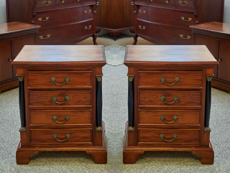 Pair of Neoclassical Nightstands