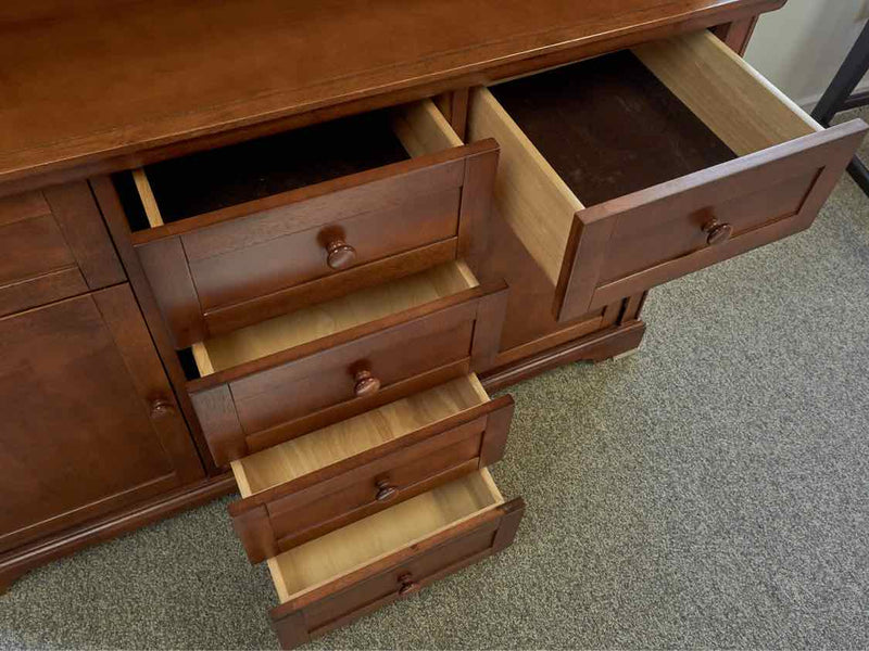 Basset Cherry Lighted China Cabinet