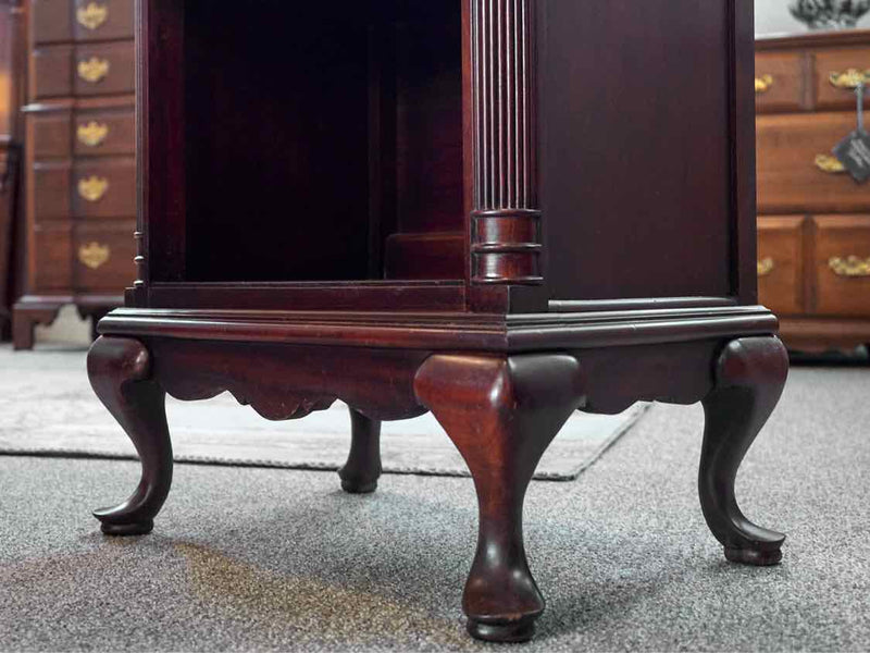 Solid Mahogany Nightstand with Queen Anne Legs