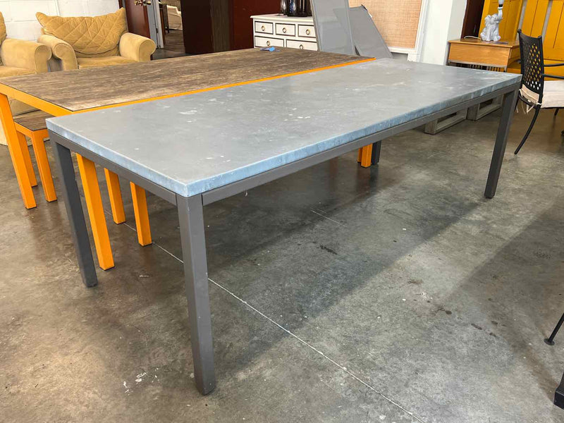 Zinc Top Patio Table