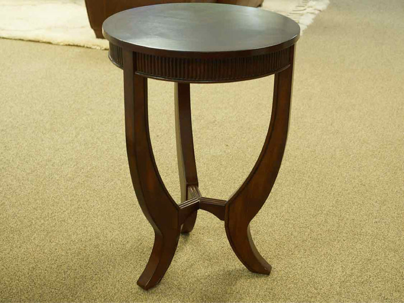 Contemporary Mahogany Accent Table