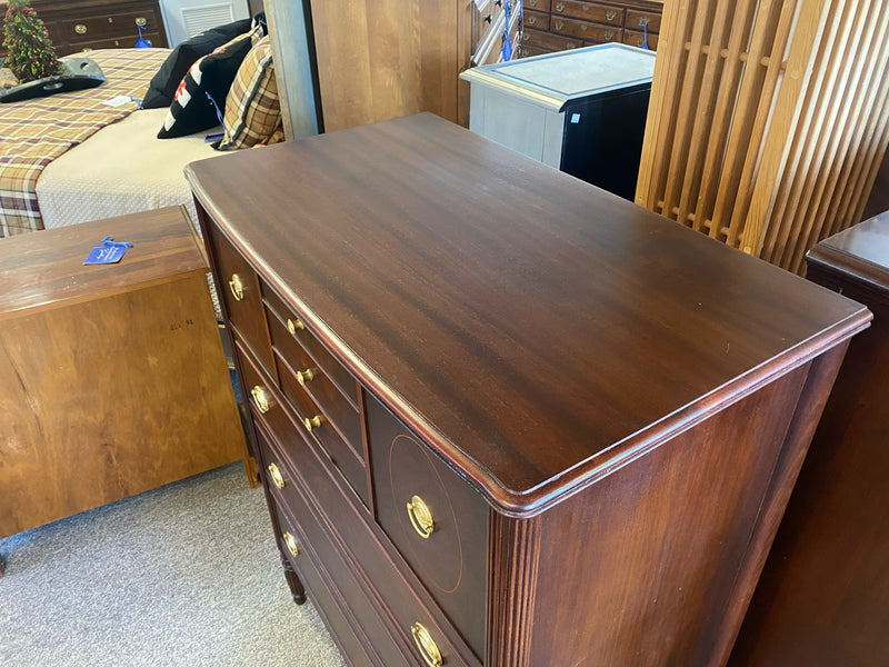 Flame Mahogany Chest With Brass Edwardian Pulls