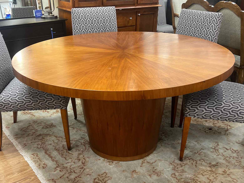 Crate & Barrel Round Cherry Dining Table