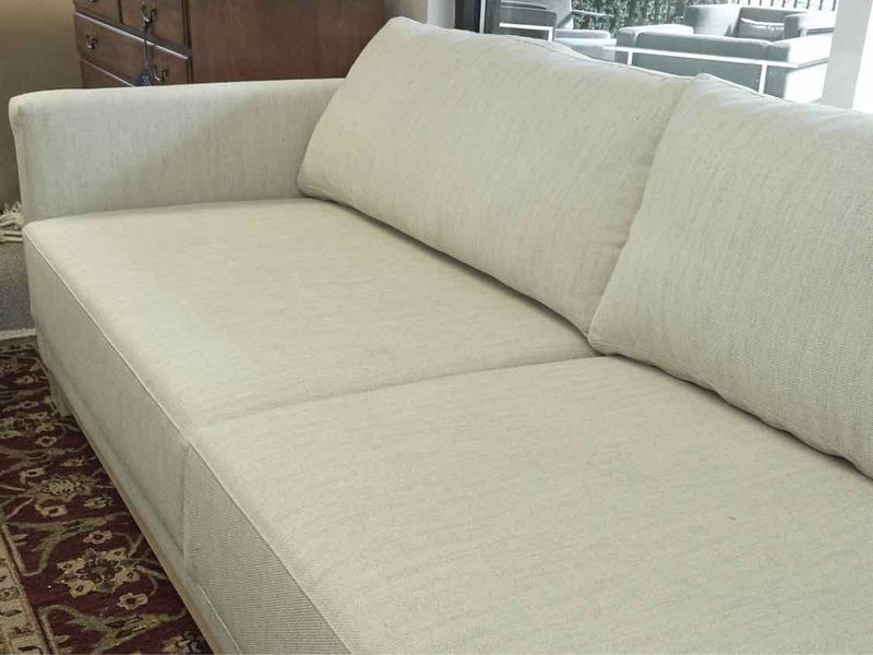 Crate & Barrel 'Gather' Wood Base Sofa in Light Grey