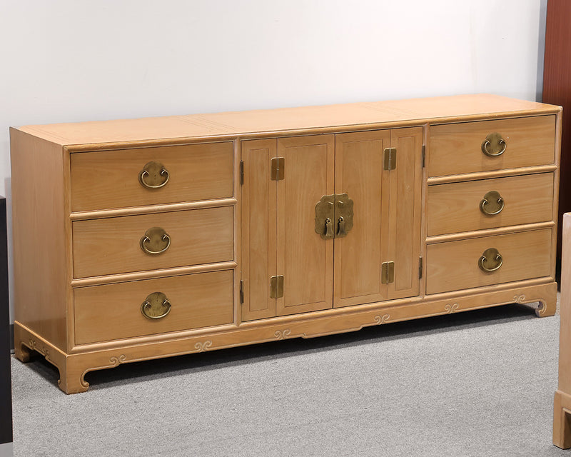 Asian-Inspired Oak Dresser