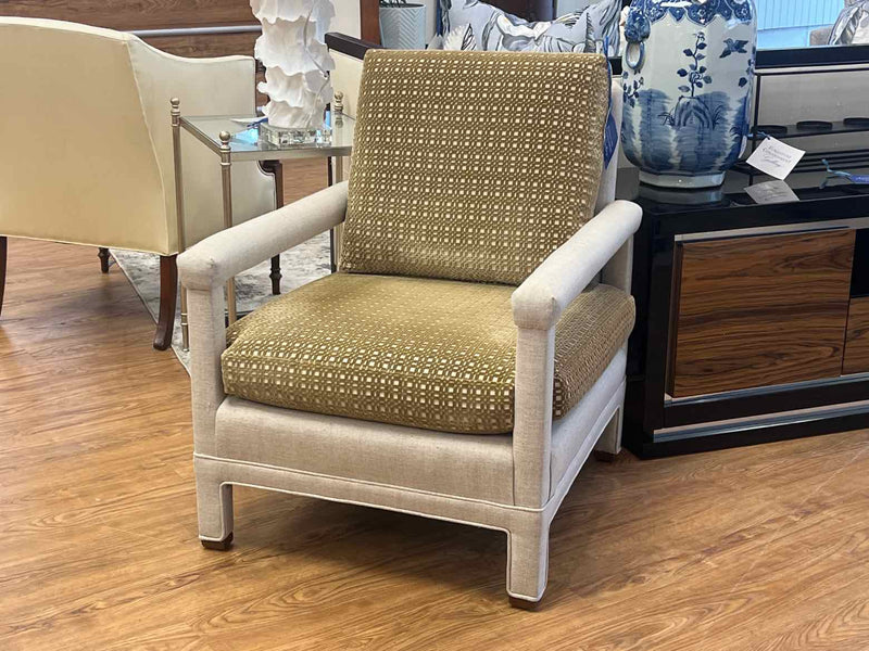 Milo Baughman Style Parsons Arm Chair