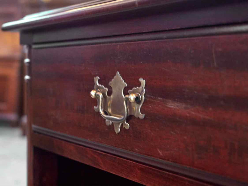 Solid Mahogany Nightstand with Queen Anne Legs