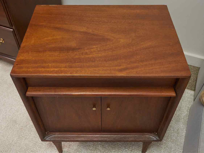 Pair of Red Lion MCM Walnut Nightstands