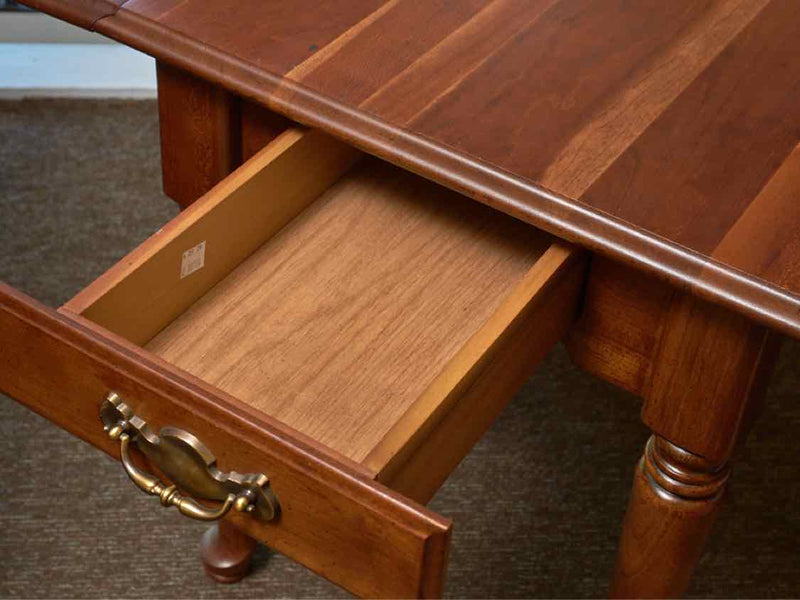 Cherry Drop Leaf 1 Drawer Side Table