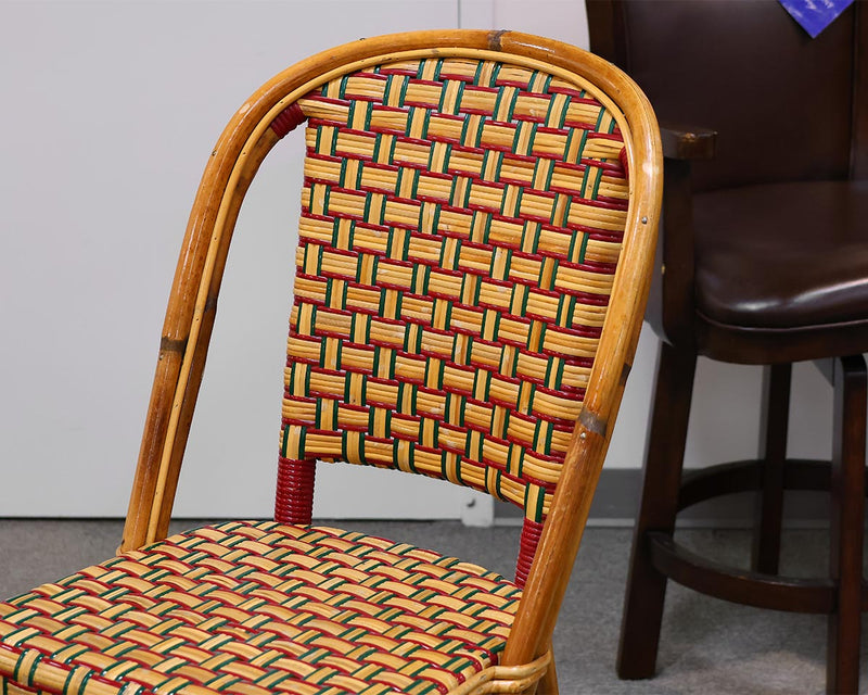 Pair of Bamboo Woven Bar Stools