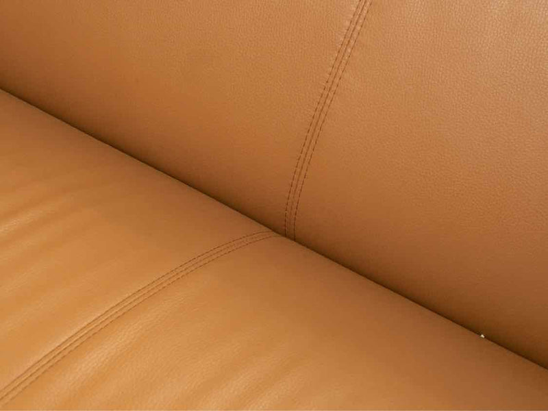 Caramel Color Bonded Leather Loveseat