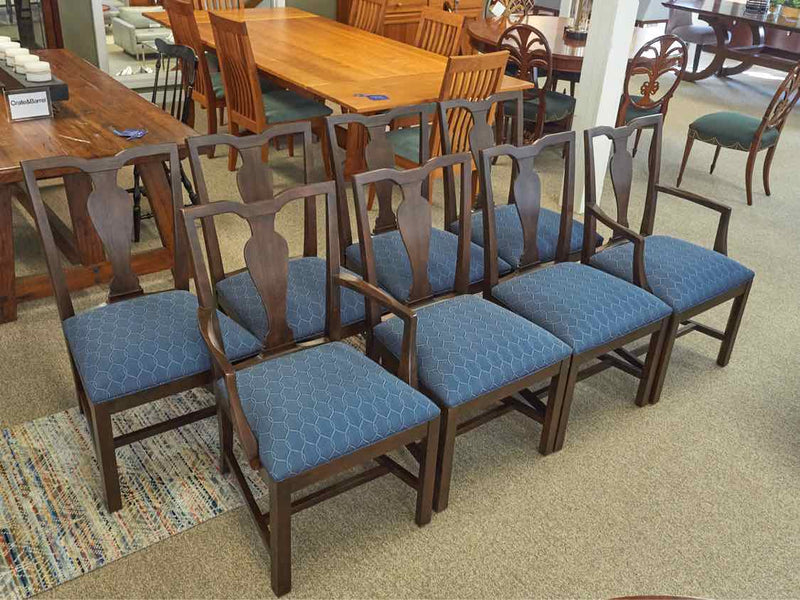 Set of 8 Ethan Allen 'Maddox' Chippendale Dining Chairs