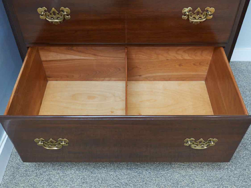 Ethan Allen Georgian Court Cherry Chest W/ Secretary