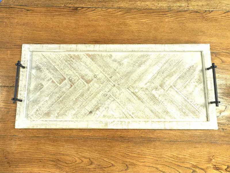 'Alfred' Wooden Herringbone Tray