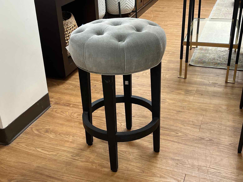 RH Counter Stool in Grey Velvet