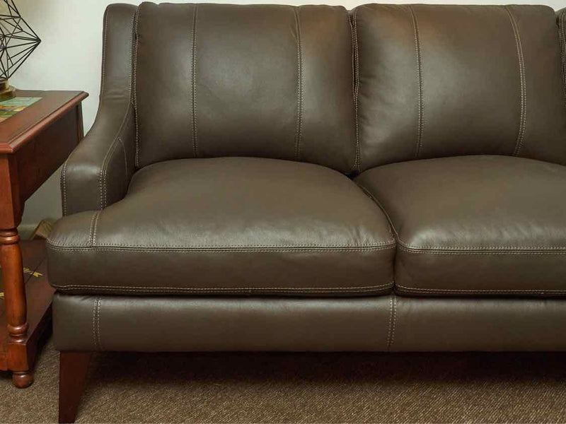 Macy's 'Aspen Dark Brown' Leather  Sofa