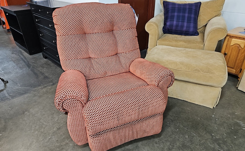 Flexsteel Red Gingham Recliner