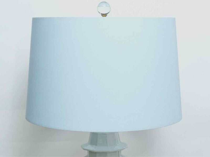 Claud Blue Table Lamp with Pale Blue Drum Shade