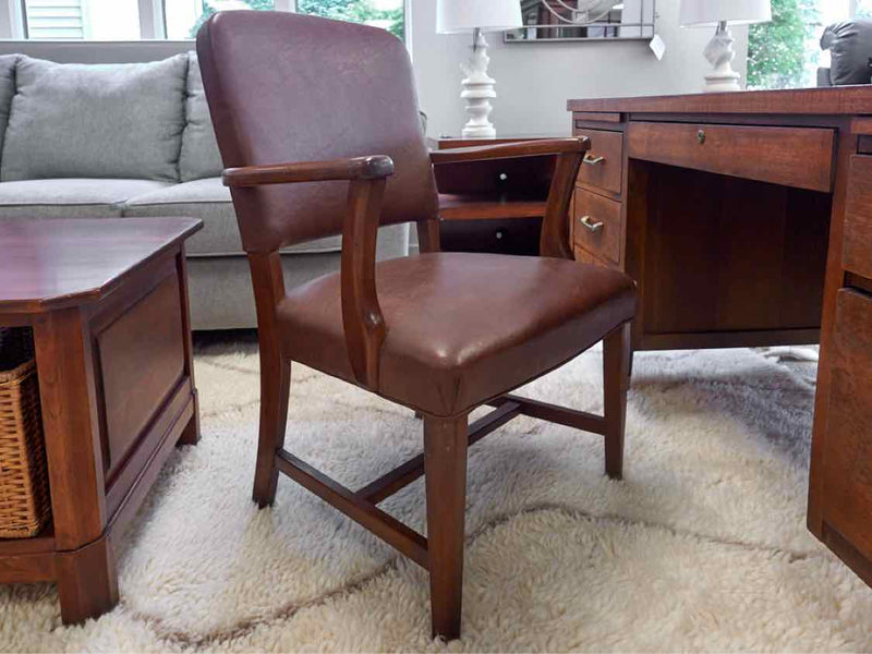 Brown Leather Desk Chair