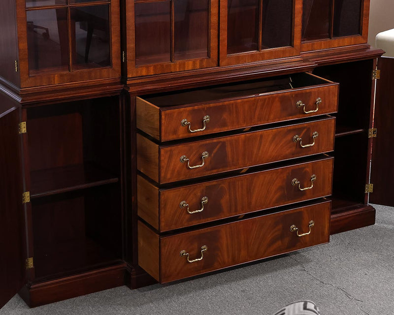 Henkel Harris Inlaid Mahogany Lighted China Cabinet