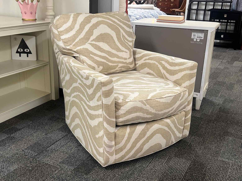 Lee Industries Animal Print Swivel Chair