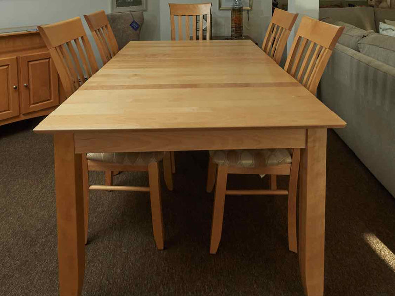 Canadel  Maple Dining Table &  2 Leaves 6 Chairs Set