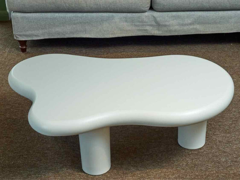 Resin Contemporary Ivory Cocktail Table