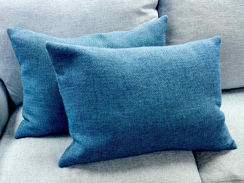 Pair of Marine Blue Toss Pillows