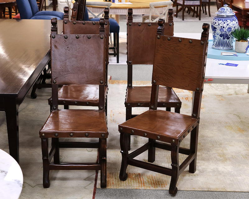 Set of 4 South Cone Spanish Colonial Dining Chairs