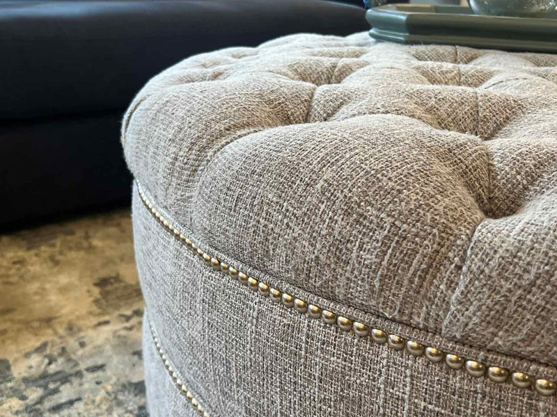 Century Furniture Tufted Grey Ottoman